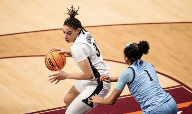 Sacha Washington contributes a double-double in the win. (Vanderbilt athletics)