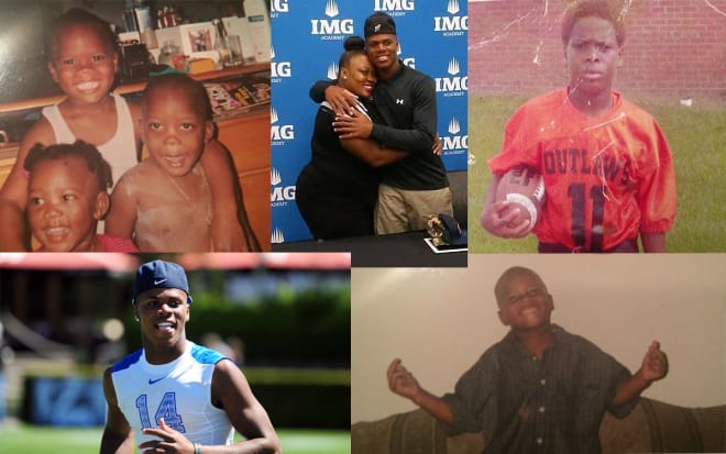 A collection of photos shows Deondre throughout the years.