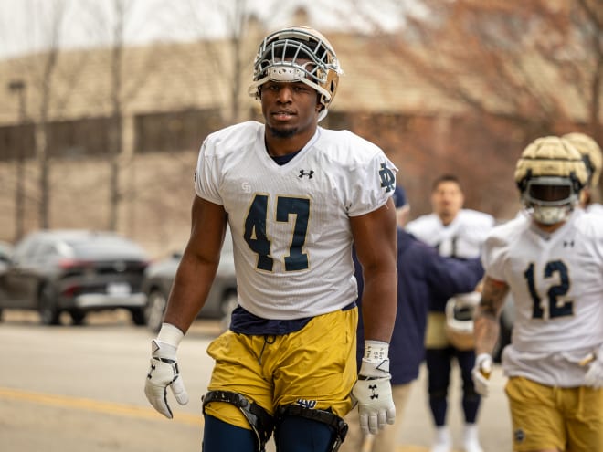 Notre Dame defensive tackle Jason Onye is looking to make bigger strides in his senior season.