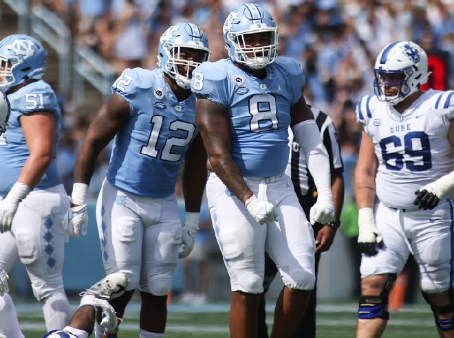 Myles Murphy was second on the Tar Heels last season with eight TFLs, four of which were sacks.