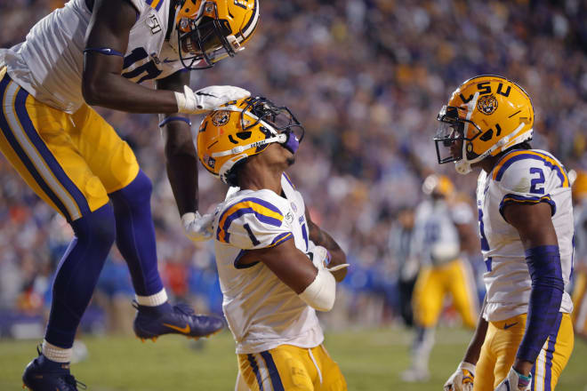 Left to right: Josh Hammond, Ja'Marr Chase and Justin Jefferson 