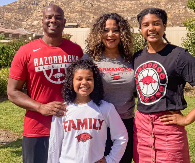 Arkansas associate head coach David Patrick and his family.