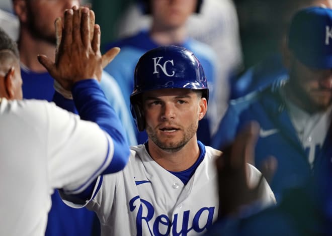 Andrew Benintendi introduced by Royals