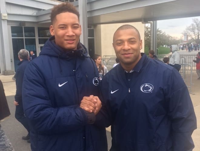 Hardy and Penn State recruiting coordinator EJ Barthel. 