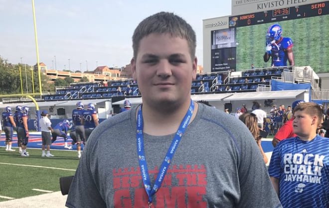 DT Cooper Beebe on a KU visit. He will visit K-State next month. 
