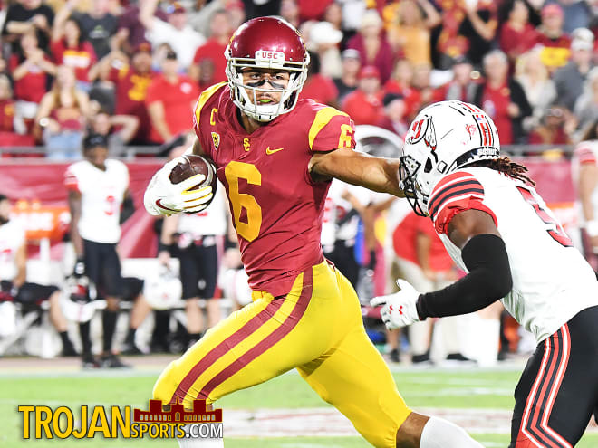 Michael Pittman leads USC with 35 receptions for 501 yards and 4 touchdowns through five games.