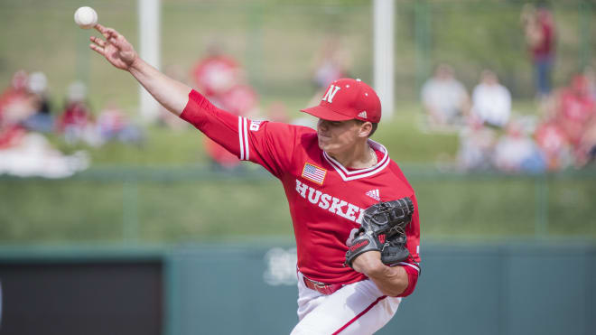 Shay Schanaman is the only declared starting  pitcher for Nebraska against Indiana. (Nebraska Athletic Communications).