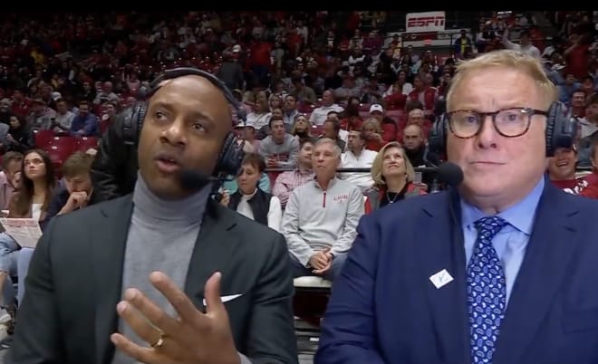 ESPN broadcasters Jay Williams (left) and Jon Sciambi (right). Photo | ESPN broadcast