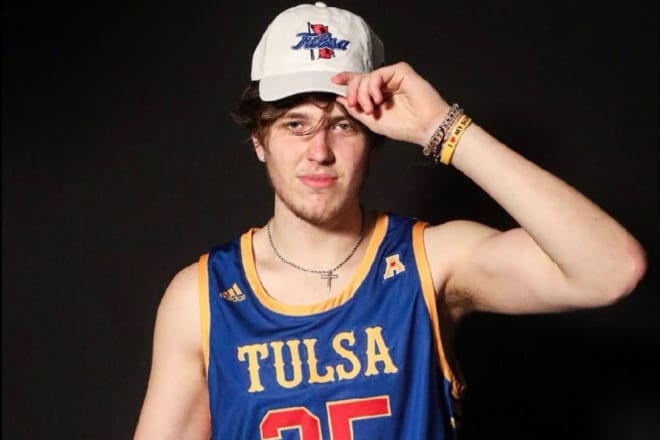 Matt Reed during his official visit to Tulsa.