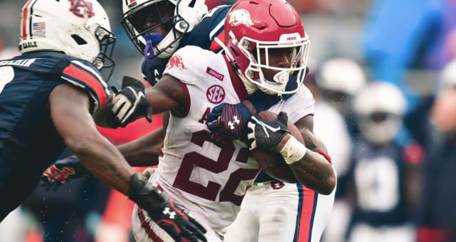 Razorback running back Trelon Smith racked up 81 yards against Auburn on Saturday afternoon.