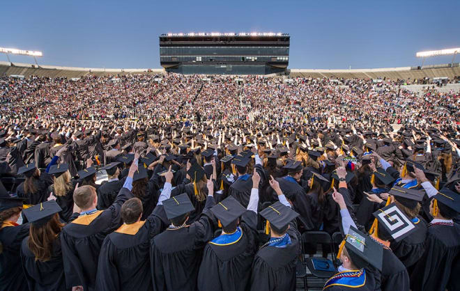 Achieving graduation day is always a special victory at Notre Dame.