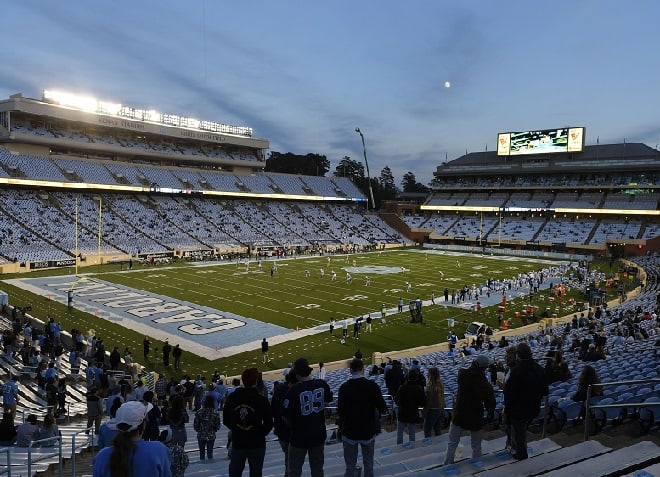 Only 3,535 fans were allowed in for Notre Dame-UNC two years ago, but Kenan Stadium will be full for Saturday's visit.