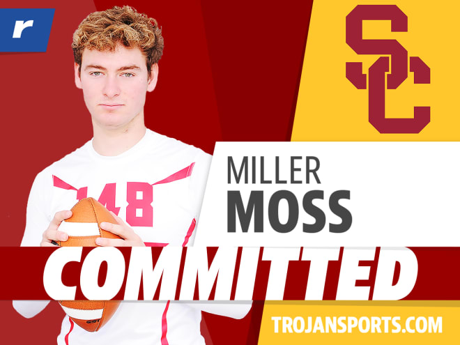  Bishop Alemany HS quarterback Miller Moss becomes the second 4-star, Rivals100 QB to commit to USC in this 2021 recruiting cycle, following La Habra HS QB Jake Garcia.