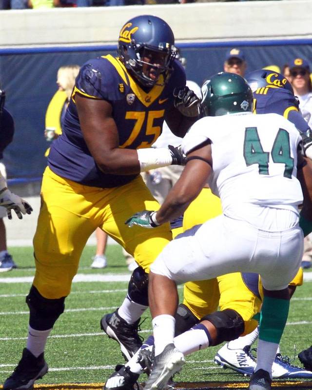 Former Cal OL Aaron Cochran will be in Lubbock on April 8 - Photo credit: Merced Sun-Star