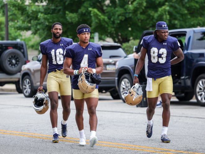 Sophomore wide receivers Deion Colzie (16), Lorenzo Styles (4) and Jayden Thomas (83) all have opportunities at expanded roles in 2022.