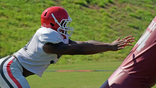 Redshirt freshman Chauncey Manac looks to make an impact at outside linebacker.