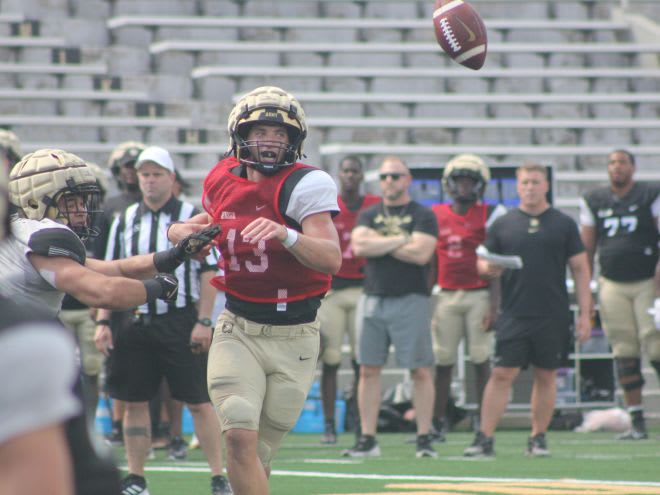 QB Bryson Daily in action during Saturday's team scrimmage