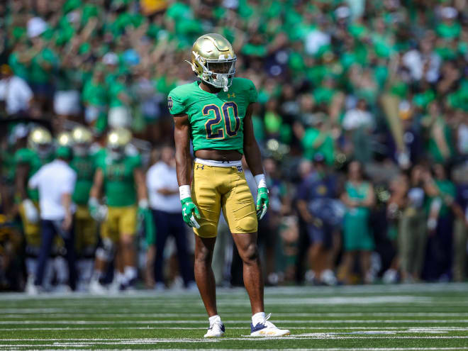 Notre Dame cornerback Benjamin Morrison made his first start in his third game as a freshman.