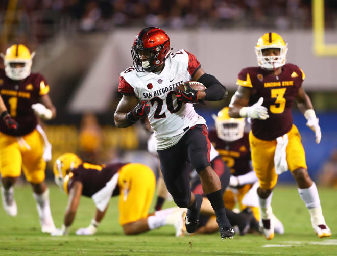 Rashaad Penny of San Diego State is a premier talent and focus for the Cardinal defense.