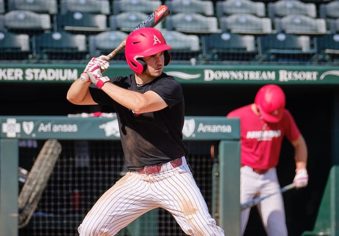 Braydon Webb is a junior college transfer and the projected starting left fielder for Arkansas in 2020.