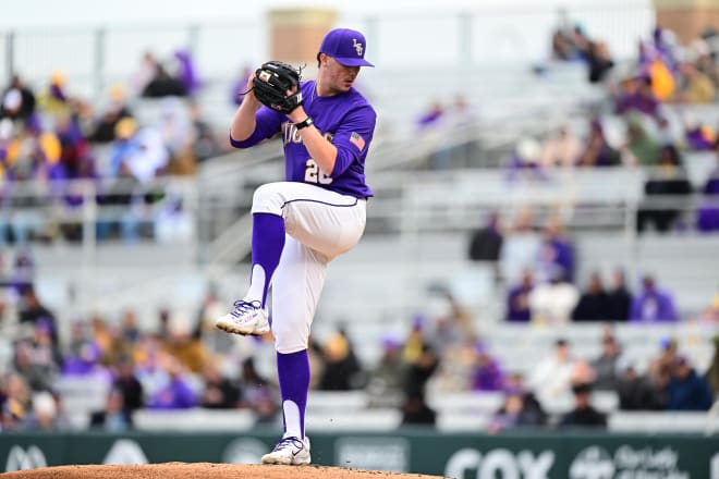 Air Force transfer Paul Skenes shined in his LSU starting pitching debut, allowing three hits and striking out 10 Western Michigan batters in six innings. 