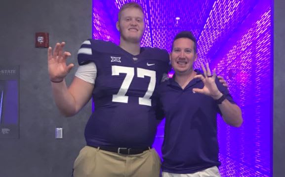 Justin Eichman and K-State recruiting coordinator Taylor Braet.