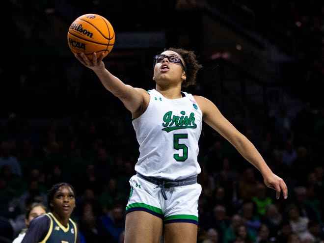 Notre Dame guard Olivia Miles led the Irish in scoring Thursday with 20 points against Clemson.