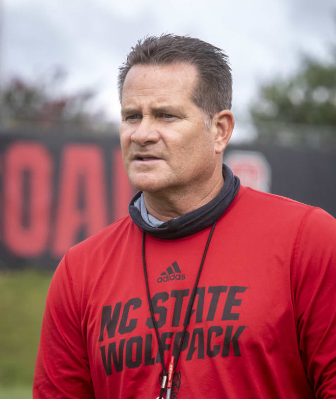 NC State Wolfpack football offensive coordinator Tim Beck