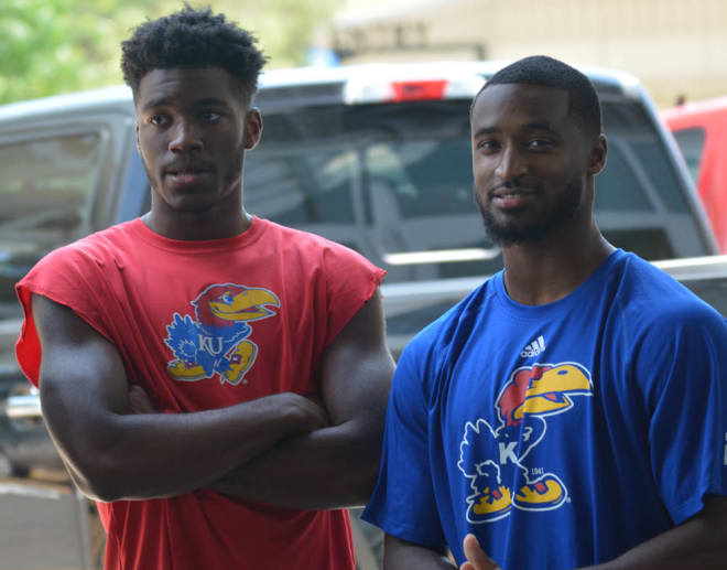 Duece (left) was hanging with Kyle on Saturday afternoon during his visit