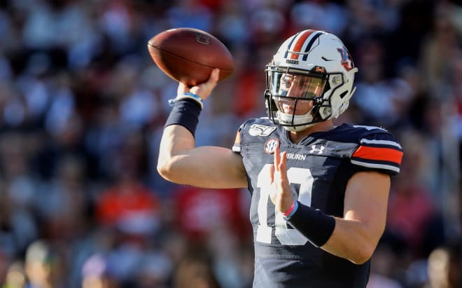 Bo Nix (10) started all 12 of Auburn's regular-season games in 2019.