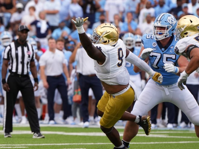 Defensive Justin Ademilola recovered a fumble against North Carolina. 