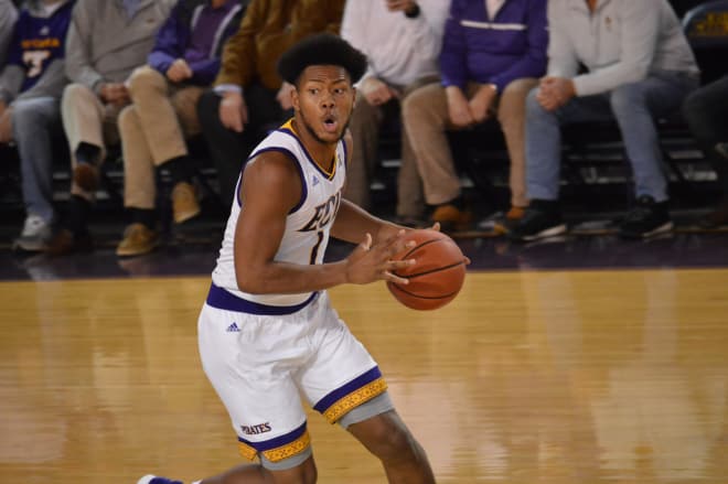 Jayden Gardner led ECU with 16 points in a losing cause Wednesday night at SMU.