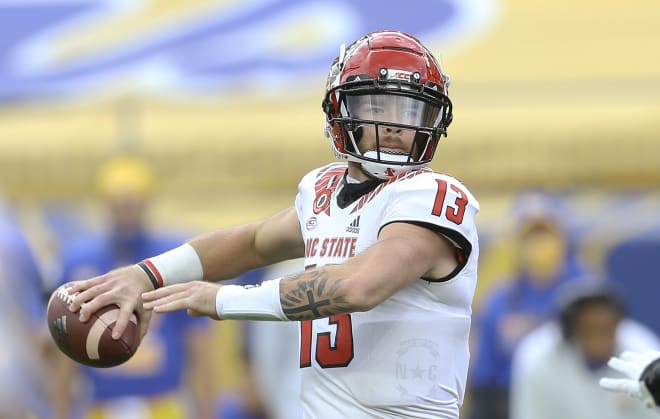 NC State Wolfpack football quarterback Devin Leary