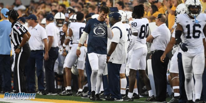 Penn State Nittany Lions senior quarterback Sean Clifford is injured