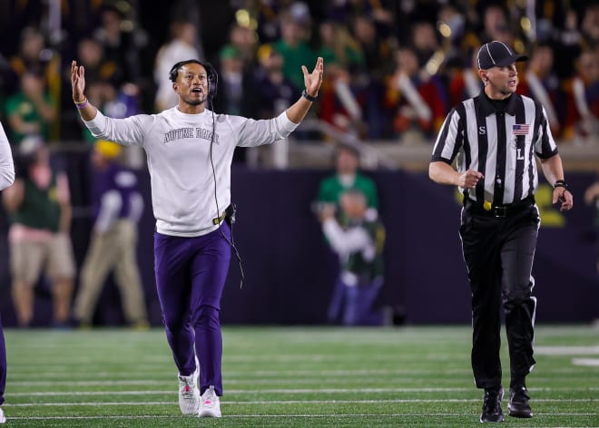 Marcus Freeman and the Irish fell to Ohio State, 17-14, Saturday night in the eighth-ever meeting between the college football blue bloods.