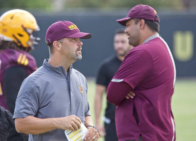 ASU’s offensive coordinator Zak Hill content with the increased chemistry level between the QB’s and wide receivers 