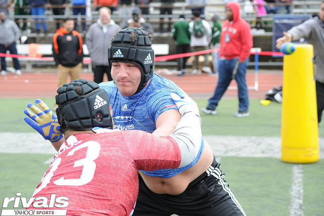 OL Anthony Marinelli was named Best Offensive Lineman’ at the Rivals 3-Stripe Camp in New Jersey on Saturday