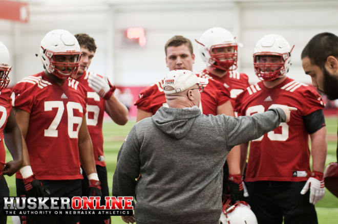 Mike Cavanaugh is still putting together the pieces on Nebraska's offensive line this spring.