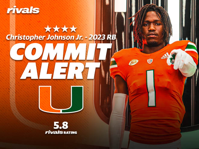 Miami secures local four-star RB Christopher Johnson