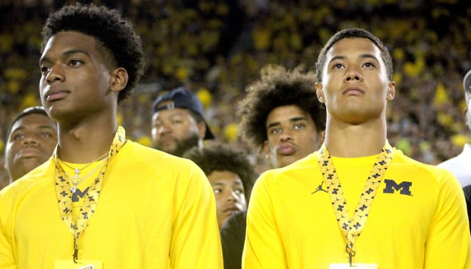 Five-star defensive backs Will Johnson and Domani Jackson visited Michigan Wolverines football recruiting this weekend. 