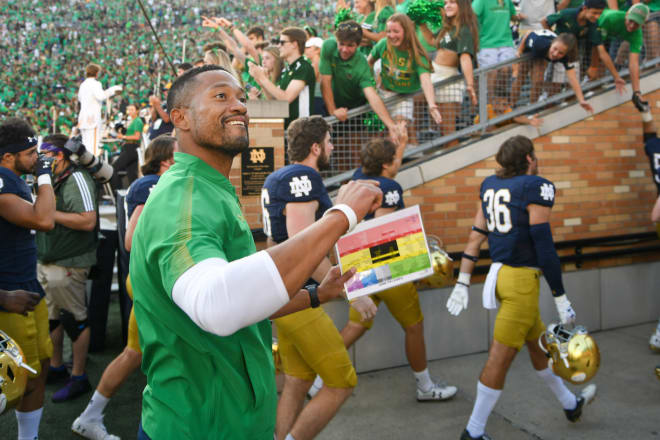 Notre Dame Fighting Irish football head coachMarcus Freeman 