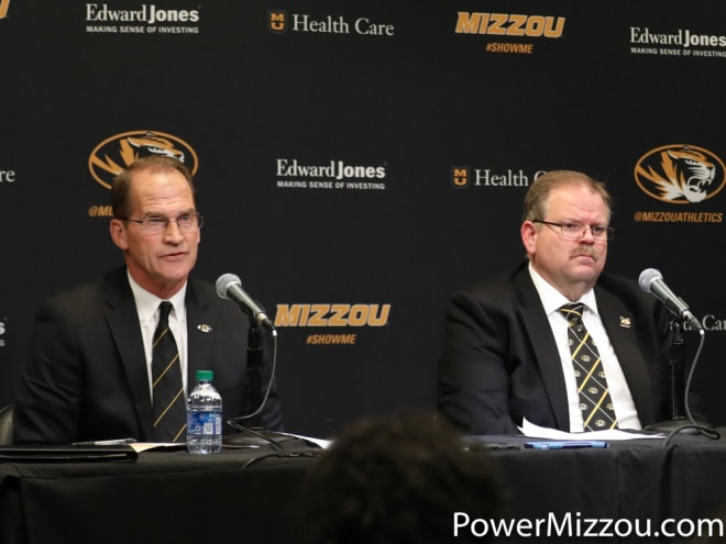Jim Sterk and Chancellor Alexander Cartwright were part of the Missouri end of the search for a new coach