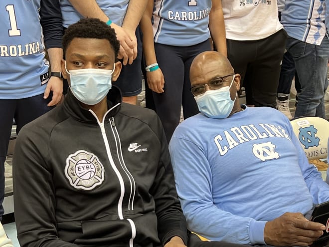 Jalen Washington and his father at the Dean Dome last Saturday 