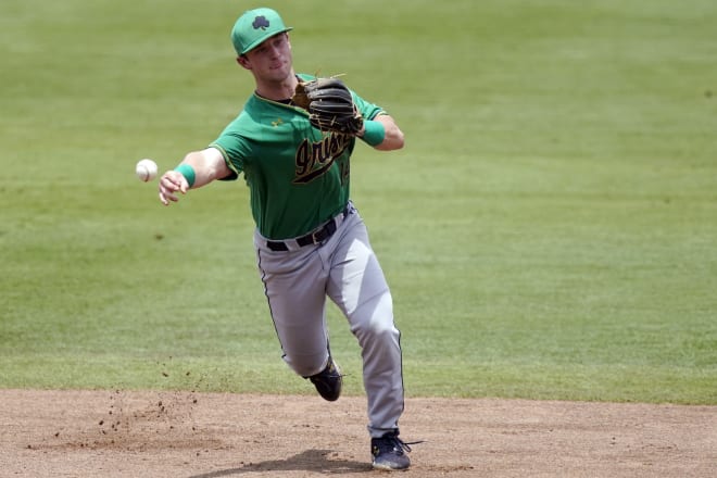 Notre Dame Fighting Irish baseball infielder Zach Prajzner