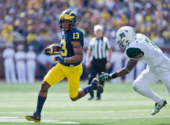 Former Michigan Wolverines football wideout Eddie McDoom averaged 10 yards per carry on 16 rushing attempts as a freshman in 2016.