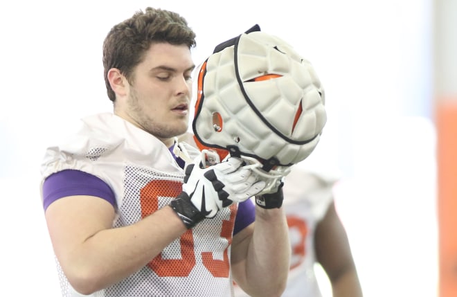 Dabo Swinney said sophomore right tackle Jake Fruhmorgen's status remains unclear, stating Tuesday he has no expectations for the lineman at this time.