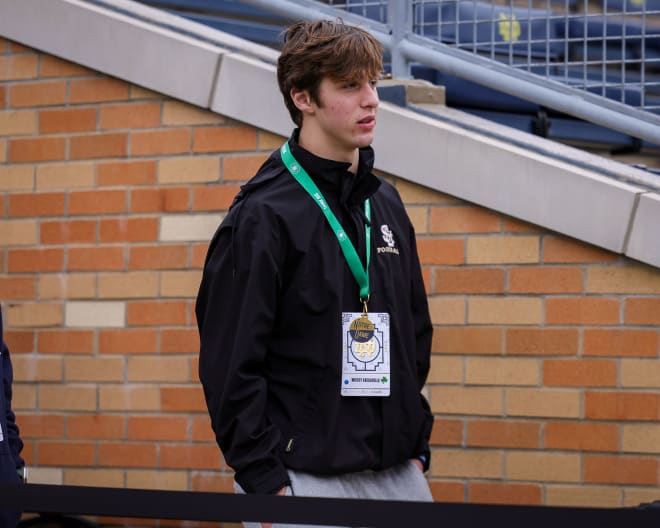2025 linebacker Mickey Vaccarello visited Notre Dame last Saturday. He said the experience was great and he would feel honored if the Irish decided to offer.