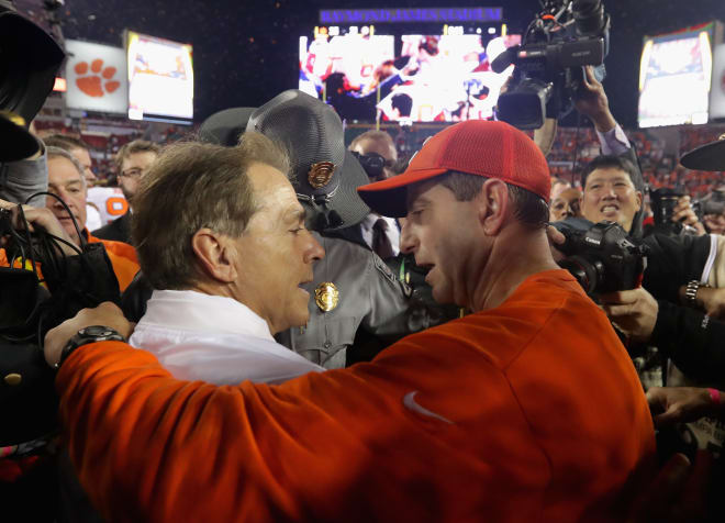 Alabama vs. Clemson will meet on new year's day in New Orleans 