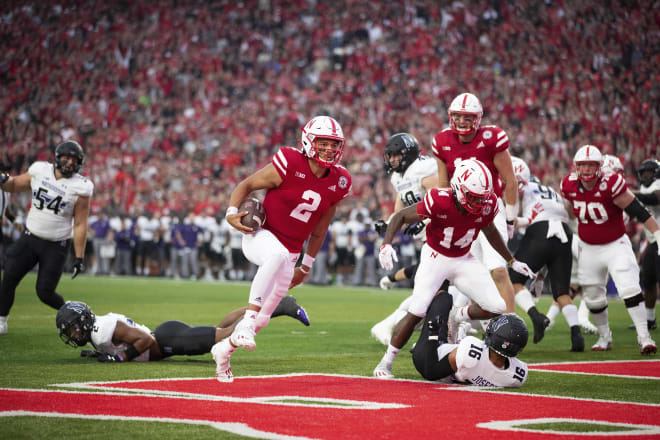 Nebraska quarterback Adrian Martinez