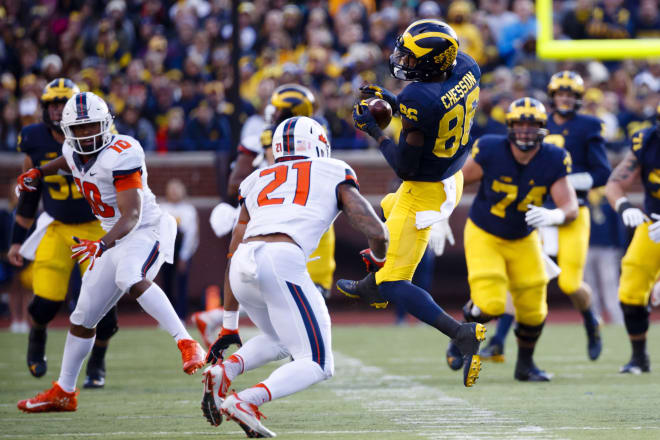 Jehu Chesson helped with Michigan's early dissection of the Illinois defense.